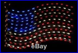 American Flag Patriotic Holiday Outdoor LED Lighted Decoration Steel Wireframe