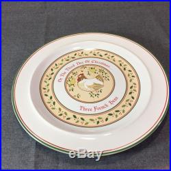 Anchor Hocking 12 Days of Christmas Plates Complete Set 10 5/8 Made in Japan