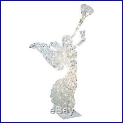Angel Shaped Outdoor Lighted Sculpture Pink