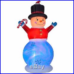 Animated 12′ Snowman with Pop-Up Baby Airblown Inflatable by Gemmy