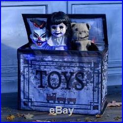 Animated Haunted Toy Box Animatronic Scary Animated Halloween Decorations