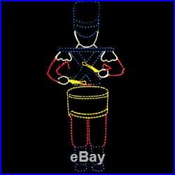 Animated LED Outdoor Rope Light Toy Soldier Drumming Christmas Yard Display 6 FT