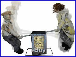 Animated SEE SAW KIDS PLAYGROUND Creepy Music Haunted House Prop