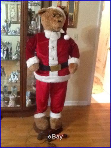 Animated Santa Bear 5 Ft Tall Sings Dances Euc Youll Love Him