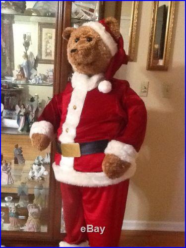 Animated Santa Bear 5 Ft Tall Sings Dances Euc Youll Love Him
