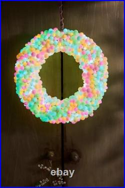 Anthropoligie Terrain Stargazer Cherry Ball 2-Function Light Wreath Multi NIB