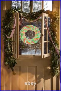 Anthropoligie Terrain Stargazer Cherry Ball 2-Function Light Wreath Multi NIB