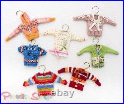 Anthropologie 2007 VINTAGE Christmas Holiday Hand-made Dresses Ornaments