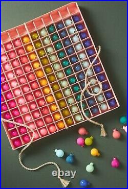 Anthropologie. 75 Glass Mini Opaque Ball Ornament Set Of 144 Christmas Rainbow