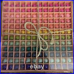 Anthropologie. 75 Glass Mini Opaque Ball Ornament Set Of 144 Christmas Rainbow