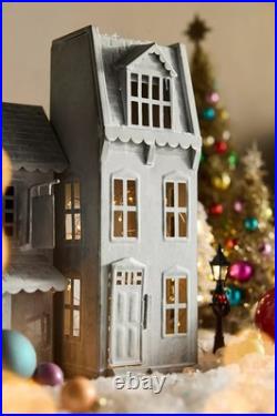 Anthropologie Concordville Zinc Mansard House Scalloped Edge Debossed Roof NEW