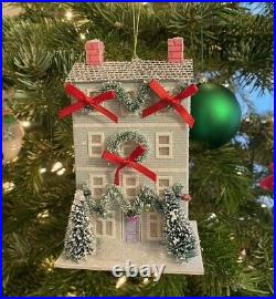 Anthropologie George & Viv Light-Up Holiday Cottage Ornament Village Row House