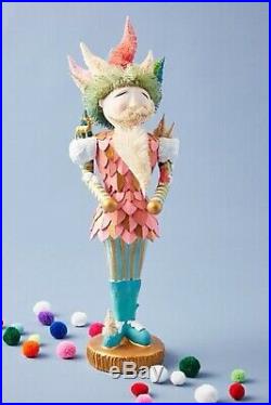 Anthropologie Glitterville Whimsical King Snow Nutcracker Decoration Statue 18