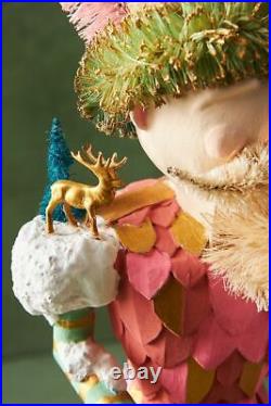Anthropologie Glitterville Whimsical King Snow Nutcracker Decoration Statue 18