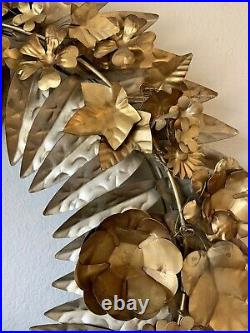 Anthropologie Holiday Christmas Thanksgiving Hammered Garland Wreath EUC