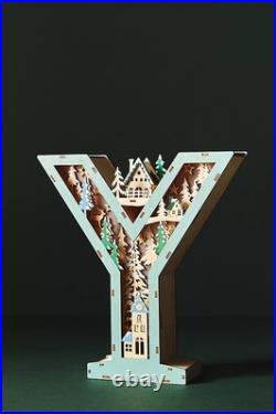 Anthropologie JOY Monogram Wonderland Light-Up Scene Christmas Letter SET 3 NEW Anthropologie JOY Monogram Wonderland Light-Up Scene Christmas Letter SET 3 NEW