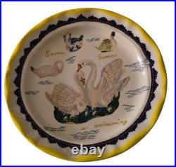 Anthropologie Lété 12 Days of Christmas Dessert Plates Set of 12, Excellent Cond Anthropologie Lété 12 Days of Christmas Dessert Plates Set of 12, Excellent Cond