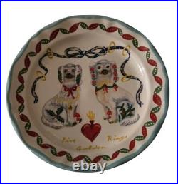 Anthropologie Lété 12 Days of Christmas Dessert Plates Set of 12, Excellent Cond Anthropologie Lété 12 Days of Christmas Dessert Plates Set of 12, Excellent Cond