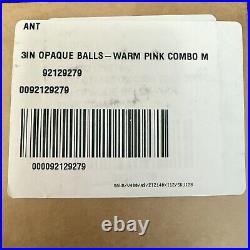 Anthropologie Opaque Ball Ornaments Set of 12 Glass Christmas Holiday Pink NIB