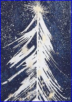 Anthropologie Shimmering Spruce Tapestry Wall Hanging Christmas Holiday Tree
