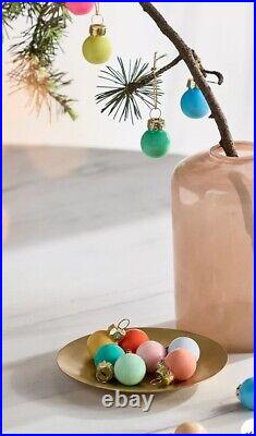 Anthropologie Terrain 2 Mini Matte Glass Bauble Ornaments Set Of 36