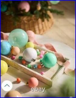 Anthropologie Terrain 2 Mini Matte Glass Bauble Ornaments Set Of 36