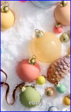 Anthropologie Terrain 2 Mini Matte Glass Bauble Ornaments Set Of 36