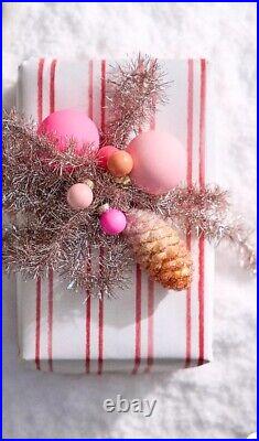 Anthropologie Terrain 2 Mini Matte Glass Bauble Ornaments Set Of 36