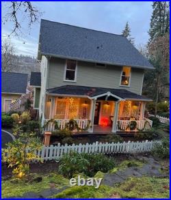 Anthropologie Twinkling Star Topped Led Cascade Garland Christmas Holiday XL 10