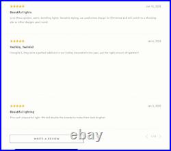 Anthropologie Twinkling Star Topped Led Cascade Garland Christmas Holiday XL 10