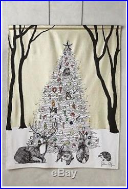Anthropologie Winters Glow Tapestry Wall Hanging Christmas Holiday SOLD OUT
