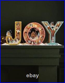 Anthropologie Wonderland Scene Monogram Light-Up Winter Decoration Letter S
