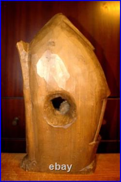 Antique 13.2 Hand Carved Wood Christmas Nativity Set Scene Holy Family Figure