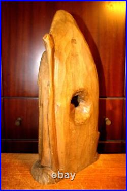 Antique 13.2 Hand Carved Wood Christmas Nativity Set Scene Holy Family Figure