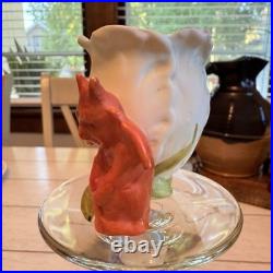 Antique Bisque Devil Fairing Match Holder Victorian 1800′s Halloween Rare German