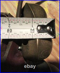 Antique Christmas 15 Graduated Brass Horse Winter Sleigh Bells w Leather Strap