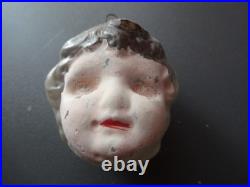 Antique Germany 1920's Authentic Vtg Little Boy Head Ornament Xmas Tree