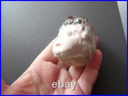 Antique Germany 1920's Authentic Vtg Little Boy Head Ornament Xmas Tree