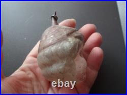 Antique Germany 1920's Authentic Vtg Little Boy Head Ornament Xmas Tree