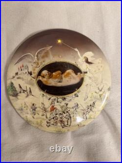 Antique R. B. Schiefner Signed Celluloid Button Photo Plaque With Fairies