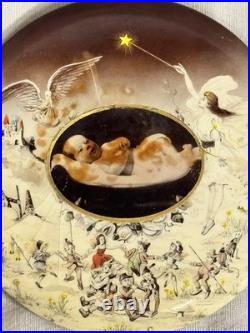 Antique R. B. Schiefner Signed Celluloid Button Photo Plaque With Fairies