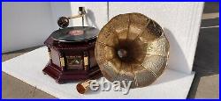 Antique Vintage Replica Gramophone Phonograph Record Player Working Condition
