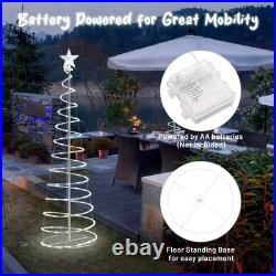 Aplus 3Pack LED Christmas Spiral Light 3/4/6FT Festival Decoration Yard White