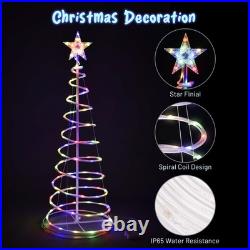 Aplus 3Pack LED Christmas Spiral Light 3/4/6FT USB Powered Decor Multi-color