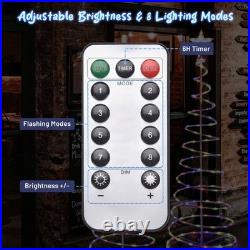 Aplus 3Pack LED Christmas Spiral Light 3/4/6FT USB Powered Decor Multi-color