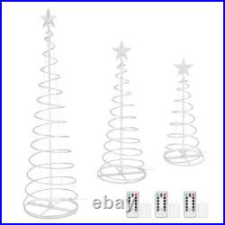 Aplus 3Pack LED Christmas Spiral Light 3/4/6FT USB Powered Decor Multi-color