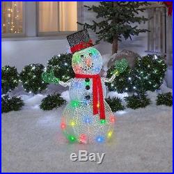 AppLights 4' (50) Crystal Swirl Snowman Light Yard Sculpture Decoration