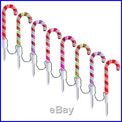 Applights LED lightshow Candy Cane pathway marker Christmas lights yard decor