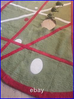Arcadia Home Christmas Tree Skirt 100% Wool 60
