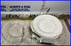 Arcoroc Clear Glass Christmas Holly Tree Plates Set Lot of 12 Approx 8 Plate